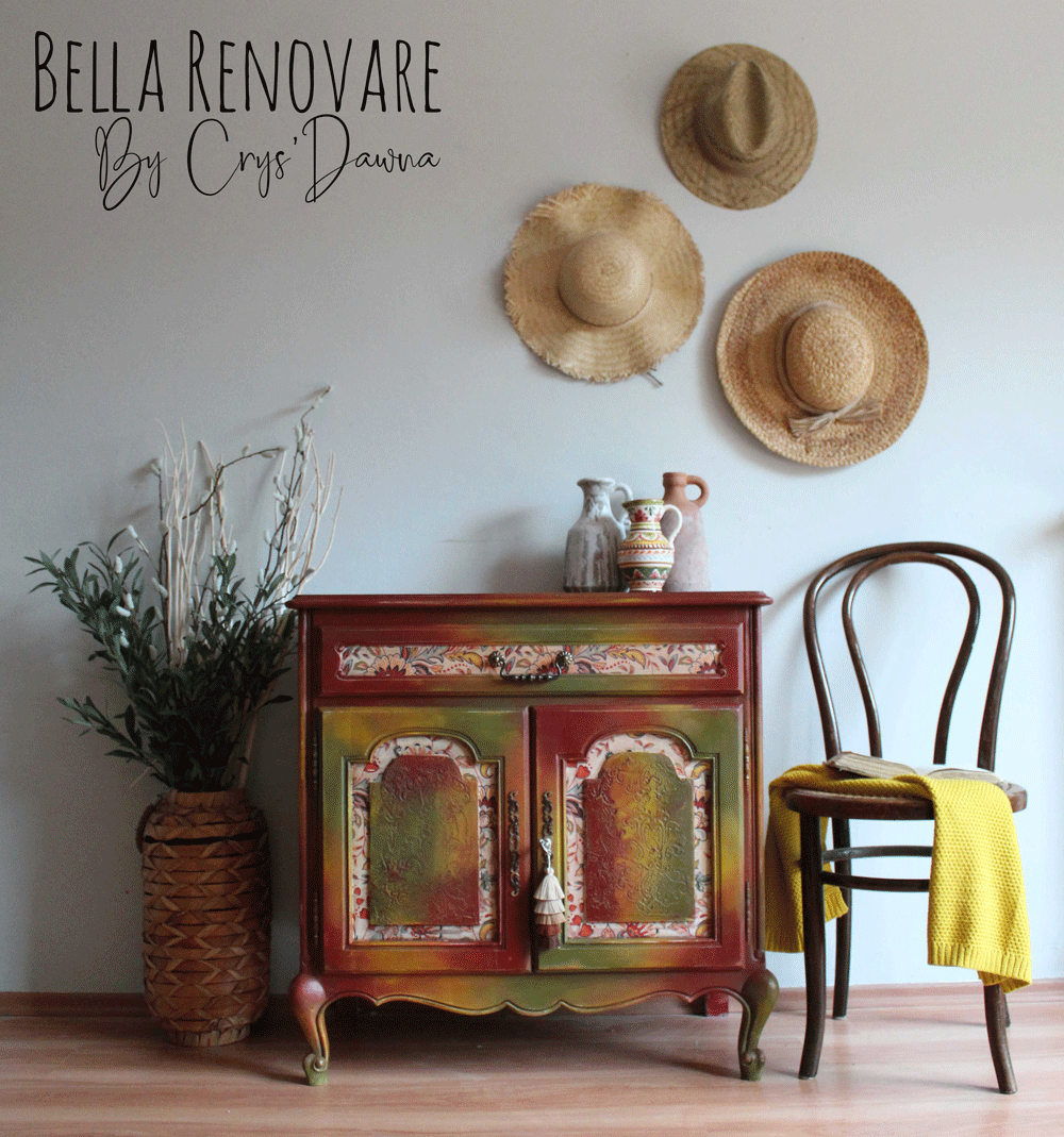 Boho Blended Vintage Buffet Makeover