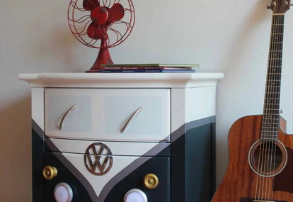 Nightstand Turned VW Bus Makeover